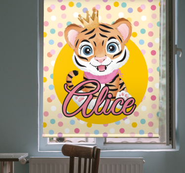 Aangepaste babytijger rolgordijn kinderkamer - TenStickers