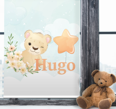 Aangepaste leeuwenwelp babykamer rolgordijn - TenStickers
