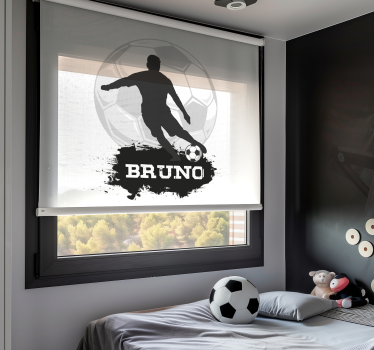 Aanpasbare voetbalbal voetbal rolgordijn - TenStickers