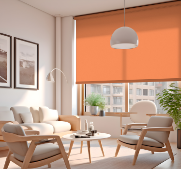 Abrikozen rolgordijn woonkamer - TenStickers