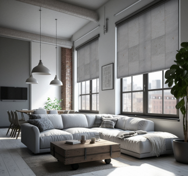 Rolgordijn woonkamer beton textuur - TenStickers