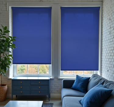 Monochroom rolgordijn klein blauw - TenStickers