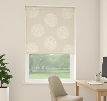 Chrysantenstencilpatroon thuis kantoor raambekleding - TenStickers
