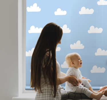 Cumulus wolkenpatroon rolgordijn kinderkamer - TenStickers