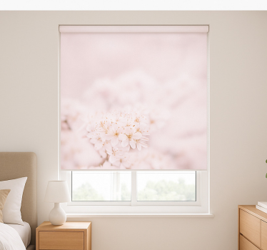 Delicate kersenbloesems rolgordijn hoofd slaapkamer - TenStickers