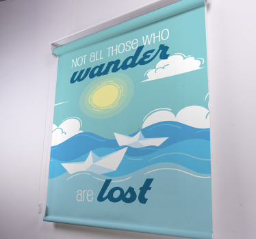 Dwaal verloren citaat rolgordijn  - TenStickers