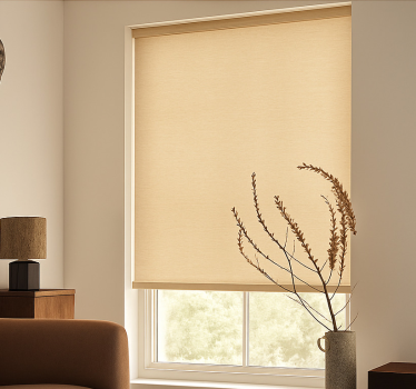Eenvoudige elegante kleur rolgordijn beige - TenStickers