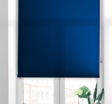 Effen blauwe tint rolgordijn monochroom - TenStickers