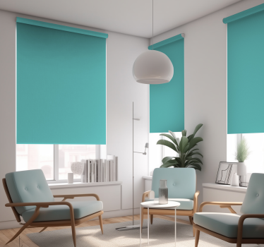 Egale kleur Rolgordijn turquoise - TenStickers