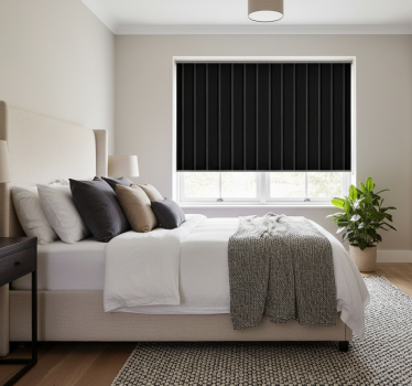Elegant raambekleding rustic zwart paneel - TenStickers