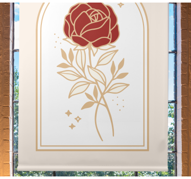 Beige boogroos elegant raambekleding - TenStickers