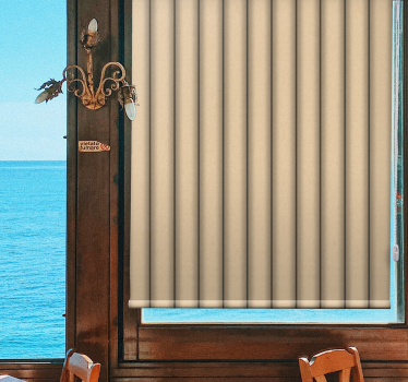 Beige verticale lamellen rolgordijn textuur en patroon - TenStickers