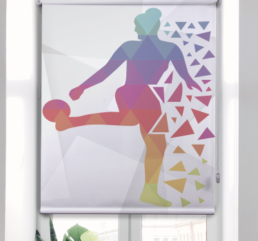 Geometrische voetballer raambekleding sport - TenStickers
