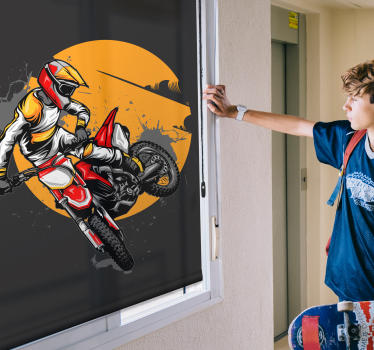 Rolgordijn tienerkamer Motor plezier sport - TenStickers