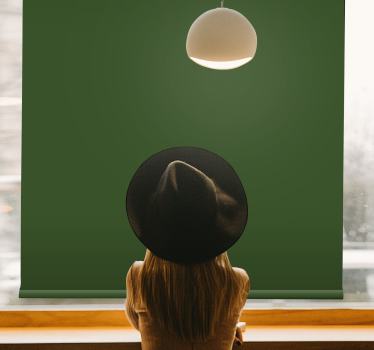 Groene minimalistische tint verduisterend rolgordijn - TenStickers