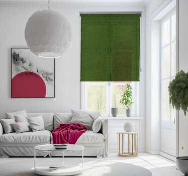 Groene stoffen patroon Raambekleding woonkamer - TenStickers