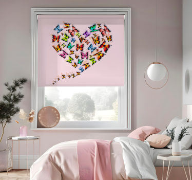 Hart ontwerp raambekleding vlinders - TenStickers