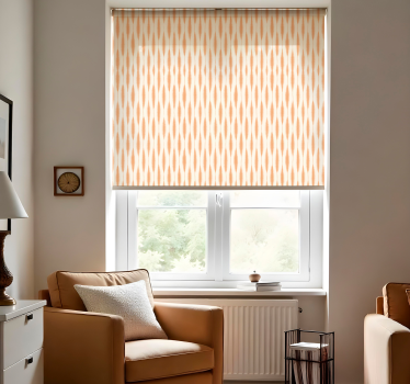 ikat kasuri oranje rolgordijn woonkamer - TenStickers