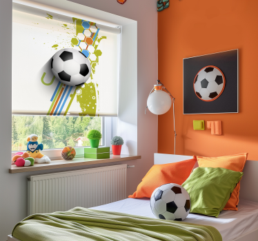 In actie voetbal rolgordijn - TenStickers