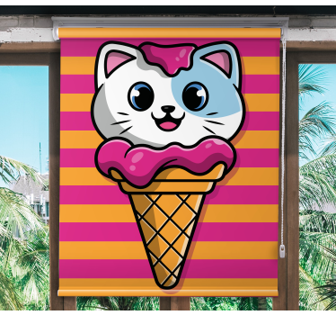 Kattenijs rolgordijn dieren - TenStickers