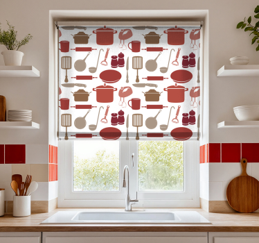 Keukengereedschap rolgordijn keuken - TenStickers