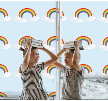 Regenbogen juichen rolgordijn kinderkamer - TenStickers