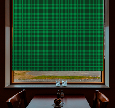 Klassieke groene ruit rolgordijn textuur en patroon - TenStickers