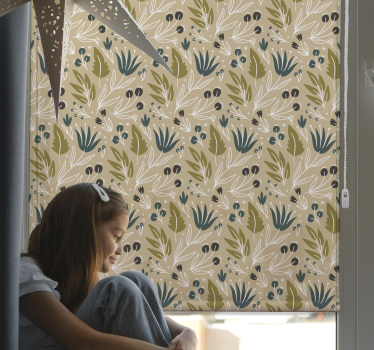 Klassiek rolgordijn Bloemen rolgordijn tienerkamer - TenStickers