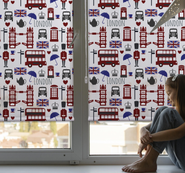 Klassieke rolgordijnen Londen rolgordijn - TenStickers