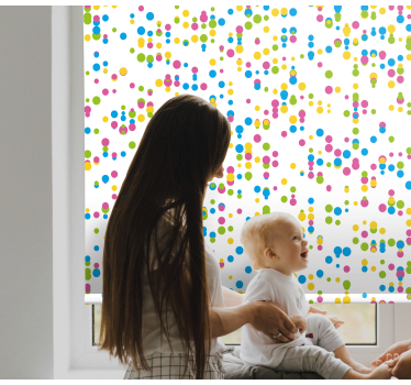 Kleurrijk stippenpatroon babykamer rolgordijn - TenStickers