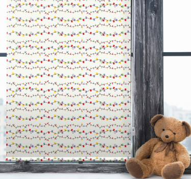 Kleurrijke lichtsnoeren rolgordijn kinderkamer - TenStickers