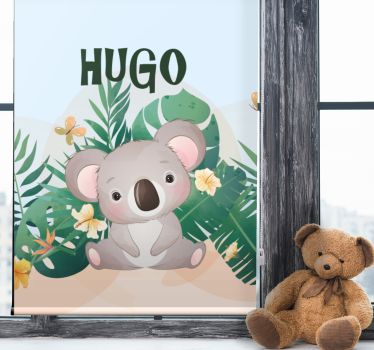 Knuffelige koala-illustratie rolgordijn dieren - TenStickers