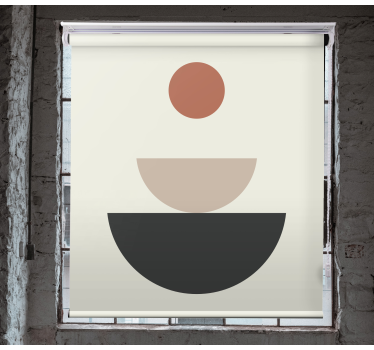 Originele rolgordijnën Fontein abstracte geometrische kunst - TenStickers