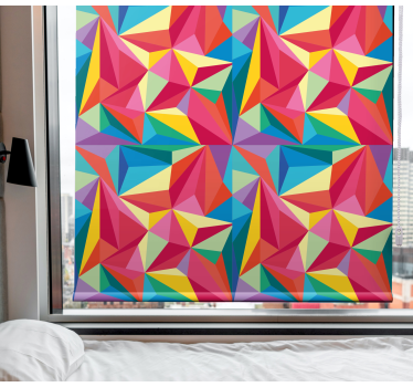 Origineel rolgordijn met kleurrijk geometrisch jeugddesign - TenStickers