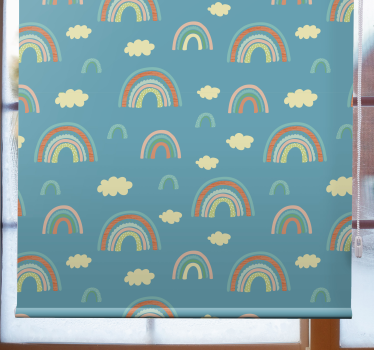 Levendig regenboogmotief rolgordijn kinderkamer - TenStickers