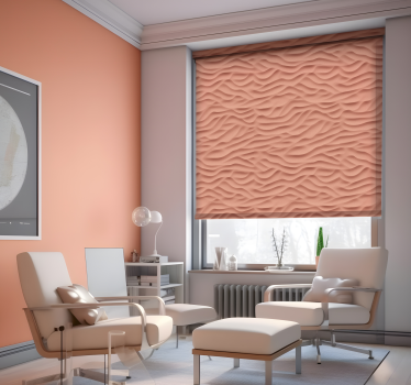 Lichte zalmtextuur rolgordijn woonkamer - TenStickers