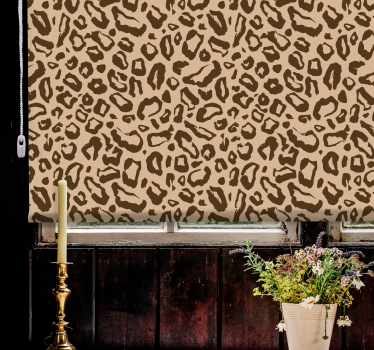 Luipaardprint ontwerp rolgordijn meer dieren - TenStickers