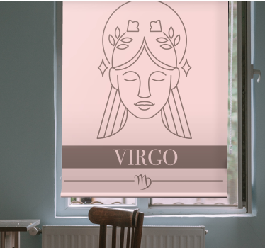 Maagd roze kaart sterrenbeeld ontwerp rolgordijn anders - TenStickers