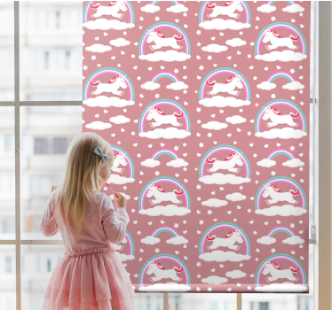 Magisch eenhoorn thema rolgordijn kinderkamer - TenStickers