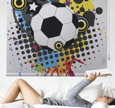 Meer sport rolgordijnen Artistiek voetbal - TenStickers