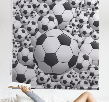 Meer sport rolgordijnen Witte bal scoren - TenStickers