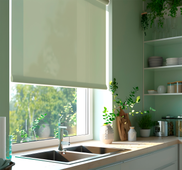 Mint tinten rolgordijn keuken groen - TenStickers