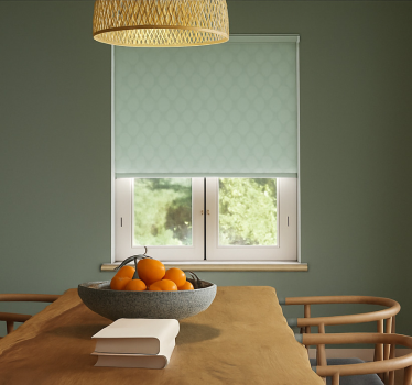 Mintgroene diamanten eetkamer rolgordijn - TenStickers