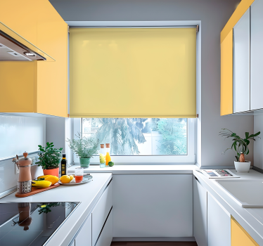 Mosterd tint rolgordijn keuken geel - TenStickers