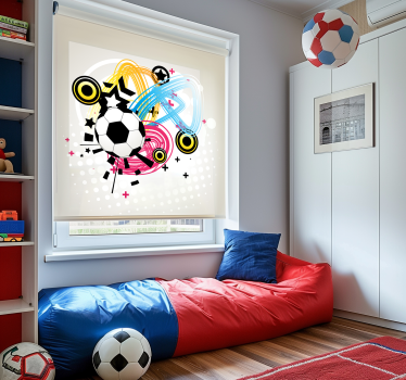Passie in beweging voetbal rolgordijn - TenStickers