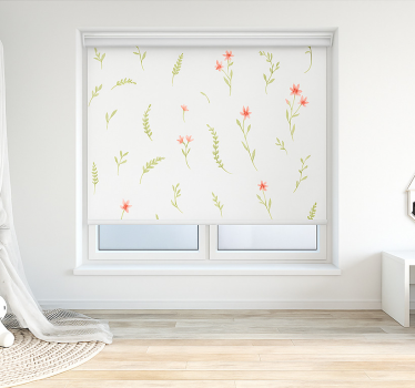 Pastel weidebloemen rolgordijn kinderkamer - TenStickers