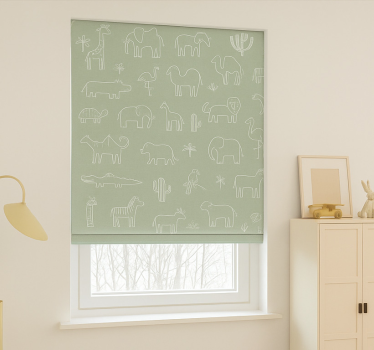 Raambekleding scandinavisch jungle dieren omtrek - TenStickers
