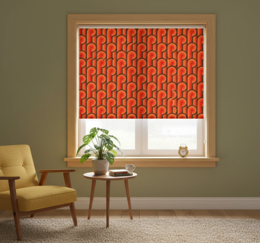 Raambekleding slaapkamer 70s oranje knoop - TenStickers