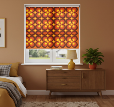 Raambekleding slaapkamer 70s pop gele cirkels - TenStickers