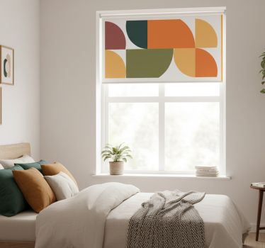 Raambekleding slaapkamer abstract geometrische kunst - TenStickers